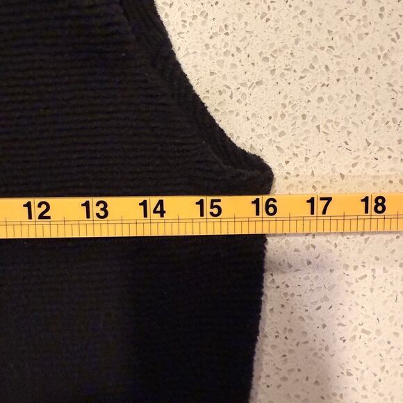 Free People Cowl Neck Sleeveless Sweater Mini Dress Black XS Knit Fall Winter - Picture 7 of 7